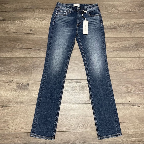 DRIFTWOOD AUDRY STRAIGHT LEG JEANS Medium Wash W 25 L 31 NWT - Picture 2 of 9
